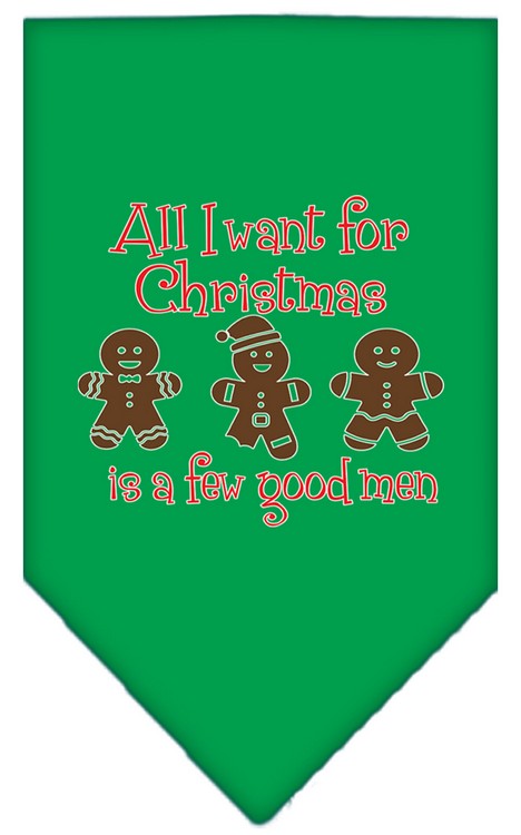 All I want is a Few Good Men Screen Print Bandana Emerald Green Large